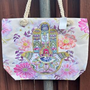 Colorful Hamsa Tote Bag